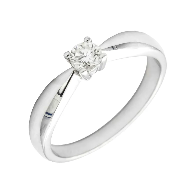 Solitario River Diamante 0,20ct Oro Blanco 18K