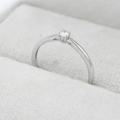 Solitario Vera Diamante 0,10ct Oro Blanco 18K
