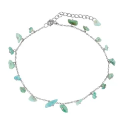 Tobillera Mara Amazonita Plata