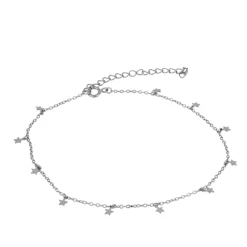 Tobillera Mini Stars Plata