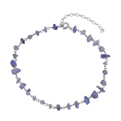 Tobillera Myra Tanzanita Plata