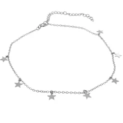 Tobillera Stars Plata